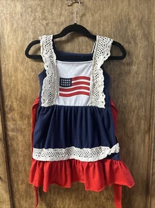 Boutique American Flag Dress Girls 4t - Picture 1 of 7