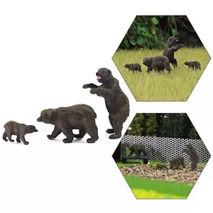 Familia de osos de PVC modelo ferroviario escala 1:87 de animales salvajes 12 piezas/24 piezas AN8717 - Imagen 1 de 6