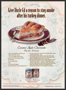 Comstock Wilderness 1990s Print Advertisement 1998 "Caramel Apple Cheesecake" - Picture 1 of 1