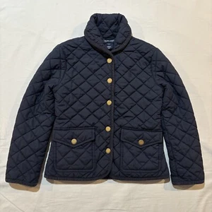 Ralph Lauren Polo Girls Sz Small 7 Quilted Barn Jacket Navy Blue Chore - Picture 1 of 11