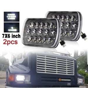 For 82-93 Chevy S10 Blazer GMC S15 Black 2x 7X6 Projector Sealed LED Headlights - Picture 1 of 8