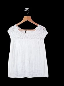 New Line Womens Ladies White Basic Tunic T-Shirt Top Size Small S Regular - Picture 1 of 12