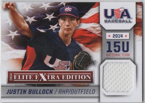 2014 Elite Extra Edition USA Baseball 15U Game Jerseys #10 Justin Bullock  