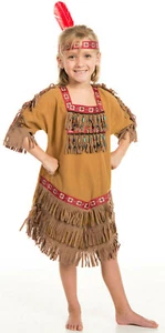 Native American Pocahontas Costume for Girls - Indian Costume - Headband inclded - Picture 1 of 6