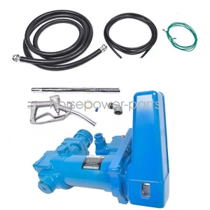 Blue 12V 20GPM Fuel Transfer Pump w/Nozzle Kit Transfer of Gasoline Diesel - Picture 1 of 11