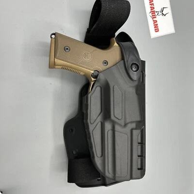 Safariland 7TS SLS RH Leg Rig Black Holster, BERETTA 92 M9 M9A1 M9A3 M9A4 - Image 1 of 4