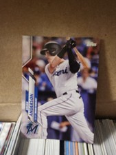 BRIAN ANDERSON 2020 TOPPS SERIES 1 FATHER'S DAY BLUE #19/50 MIAMI MARLINS #41