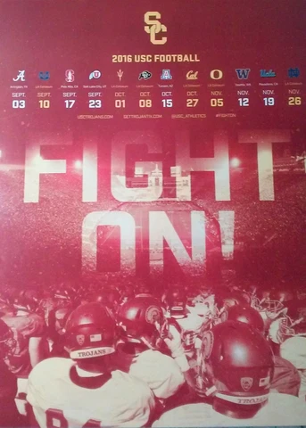 2016 USC Trojans Poster Schedule - New - Darnold, Jones II, Adoree Jackson, Juju Cover