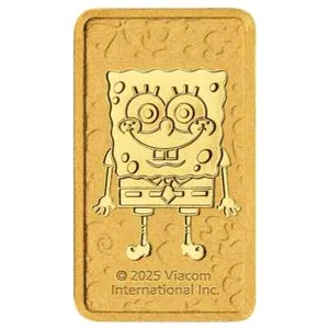 2025 SpongeBob SquarePants 1g Gold bar Au999.9 - Picture 1 of 6