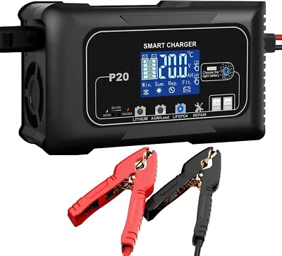 20 Amp Lithium Battery Charger, 12V and 24V Lifepo4,Lead-Acid(AGM/Gel/SLA..) ... - Image 1 of 4