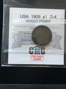 1909 Wheat Penny, Small ¢1 Cent, Coin Mart. - Picture 1 of 8