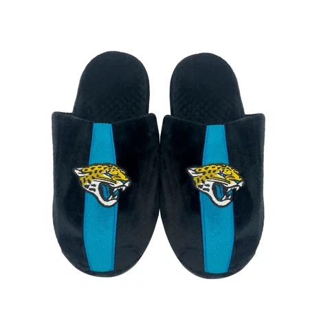 Jacksonville Jaguars NFL Men's Team Stripe Slipper, 4 Sizes Available, FREE SHIP Cover