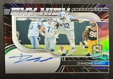 D'Andre Swift 2021 Spectra Auto /50 Sky High Signatures Lions Eagles On Card 📈