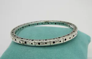 Precioso brazalete brazalete vintage de plata de ley perforado de 12,6 gramos - Imagen 1 de 3