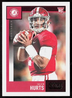 2020 Score Jalen Hurts Rookie #394 Alabama Rookie - Image 1 of 2