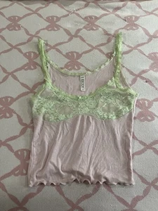 Pink And Mint Green Cotton On Cami Top Xs - Picture 1 of 2