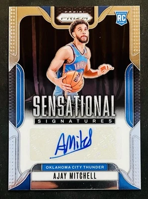 2024-25 Panini Prizm Ajay Mitchell Sensational Rookie Auto Autograph SS-AJM RC A - Image 1 of 2