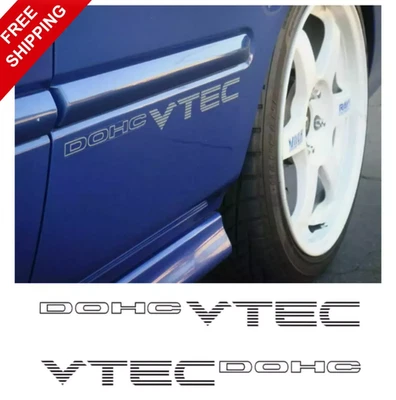 DOHC Vtec Stickers 92-00 Honda Civic Si Die Cut Vinyl OEM 1.2" x 16" - Image 1 of 4
