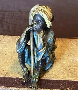 antique cold painted Bronze Vienna austrian Franz Bergman Orientalist Arab Boy - Picture 1 of 10