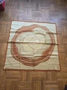 Vintage 1960's Chester Weinberg Silk Square Scarf Frayed Edges 30 X 30 - Picture 1 of 6