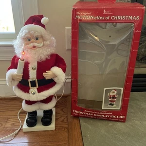 Vintage Telco Motion-ettes Animated Santa Claus w/ Candle, Original Box - Picture 1 of 8