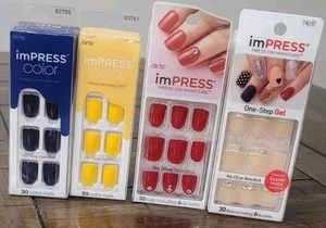 KISS imPRESS Color Press On Nails  (Lot of 4) - Picture 1 of 12