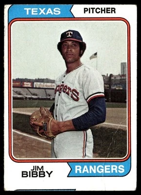 1974 Topps Jim Bibby Texas Rangers #11 *Low Grade* - Image 1 of 2