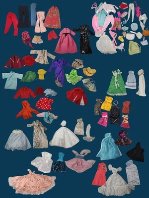 80+ LOTE ROPA BARIBIE VINTAGE - AÑOS 60 70 80 90 BODA, FRANCIA, VESTIDO DE BAILE Foto 1 de 4