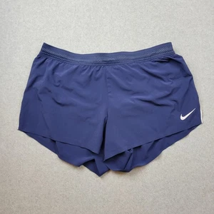 Nike Shorts Mens XL Blue AeroSwift Running Split Lined Zip Pocket Breathable - Picture 1 of 14