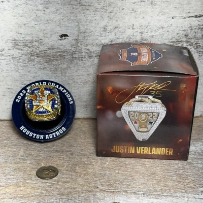 MLB Houston Astros 2022 World Champions Ring JUSTIN VERLANDER Brand New - Image 1 of 4