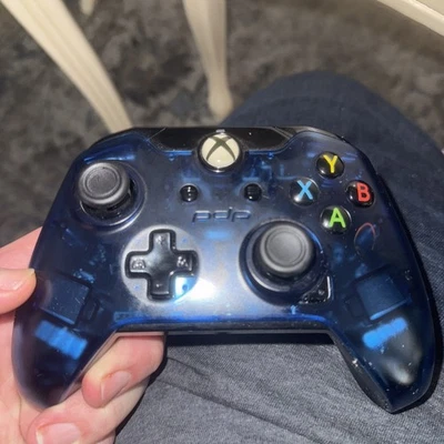 PDP XBOX ONE DELUXE WIRED CONTROLLER MIDNIGHT BLUE 048-129 - tested and working - Image 1 of 4