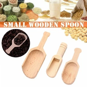 Tea Coffee Scoops Mini Bath Salt Spoons Wooden Seasoning Candy Spices Spoons 1Pc - Picture 1 of 12