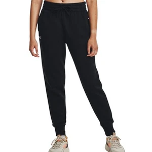 Womens Under Armour Rival Fleece Joggers Black Trackies - Picture 1 of 7