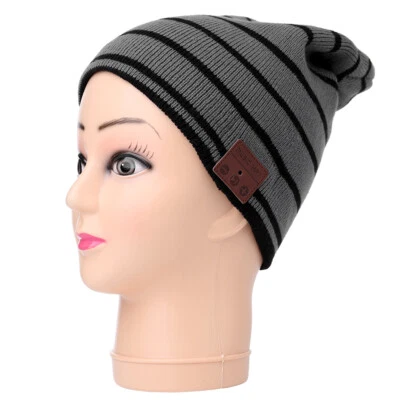Bluetooth Beanie Hat Wireless Music Headphone Mic for Camping Running Jogging - Image 1 of 4
