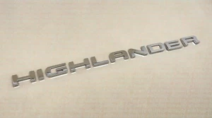 Silver Rear HIGHLANDER Letter Emblem Badge Fit 2020-2022 Toyota Highlander - Picture 1 of 7