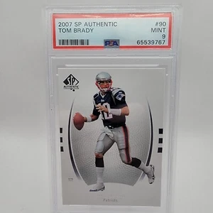 2007 SP Authentic 90 Tom Brady PSA 9 Mint New England Patriots Early Years - Picture 1 of 4