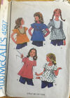 VTG 70s McCalls Sewing Pattern Girls Set Of 5 Tops Various Styles Age 8 Years