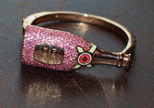 Kate Spade NY Make Magic Champagne Bracciale Cerniera CRISTALLI ORO ROSA