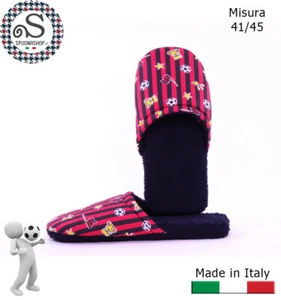 Ciabatte, ciabattine, Pantofole Uomo 41/45 Idea Regalo Bianco Nero TIFOSO Milan - Imagen 1 de 1