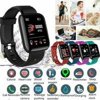 116Plus Smart Watch Bluetooth Heart Rate Blood Pressure Monitor Fitness Tracker
