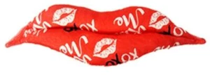 Neu Mini Kiss Me XOXO rot weiß schwarz Plüsch Lippen 11,5 Zoll - tolles Geschenk - Bild 1 von 1