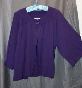 FABULOUS DEEP PURPLE DRESS BARN SWEATER; 3/4 SLEEVES Women's Size 3X = BNWOT - Picture 1 of 1