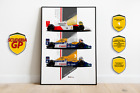 F1 1991 Season Winners F1 Print Senna Mansell Patrese McLaren MP4/6 Williams