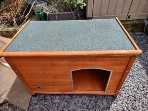 72cm x 1.04m Medium Outdoor Garden Cosy Wooden Dog House Kennel - Picture 1 of 18