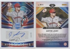 2020 Elite Extra Edition Hidden Gems Red White & Blue /25 Justin Lavey Auto