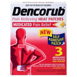 NEW Dencorub Pain Relieving Heat Patch 3 - Picture 1 of 1