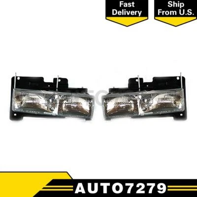 TYC Left Right 2PCS Headlight Assembly For Chevrolet C1500 1990-1999 - Image 1 of 4