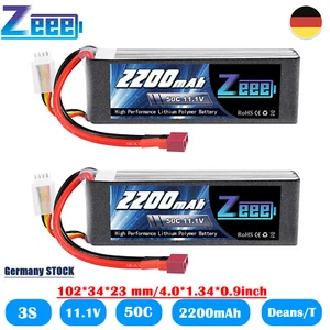 2x Zeee 3S Lipo Akku Batterie Deans 11.1V 2200mAh 50C für RC Auto Flugzeug Truck - Bild 1 von 9