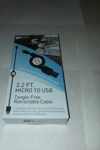 Cable Micro USB MobilEssentials Charge & Sync 3,2 pies Nuevo - Imagen 1 de 4