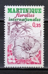 France 1979 MNH Mi 2141 Sc 1635 Hibiscus & Palms. Flower Festival, Martinique ** - Picture 1 of 1
